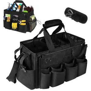 Large Wearable Caddy Bag, 1 Count Cleaning Bag with Handle & Waist Strap, Cleaning Supplies Organizer for Car Cleaning, Home Organizer