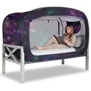 Bed Tent  Bed Canopy Portable Dream Tent for Adult Indoor Sleeping Tents with 2 Doors Breathable Private Space Tents, Galaxy