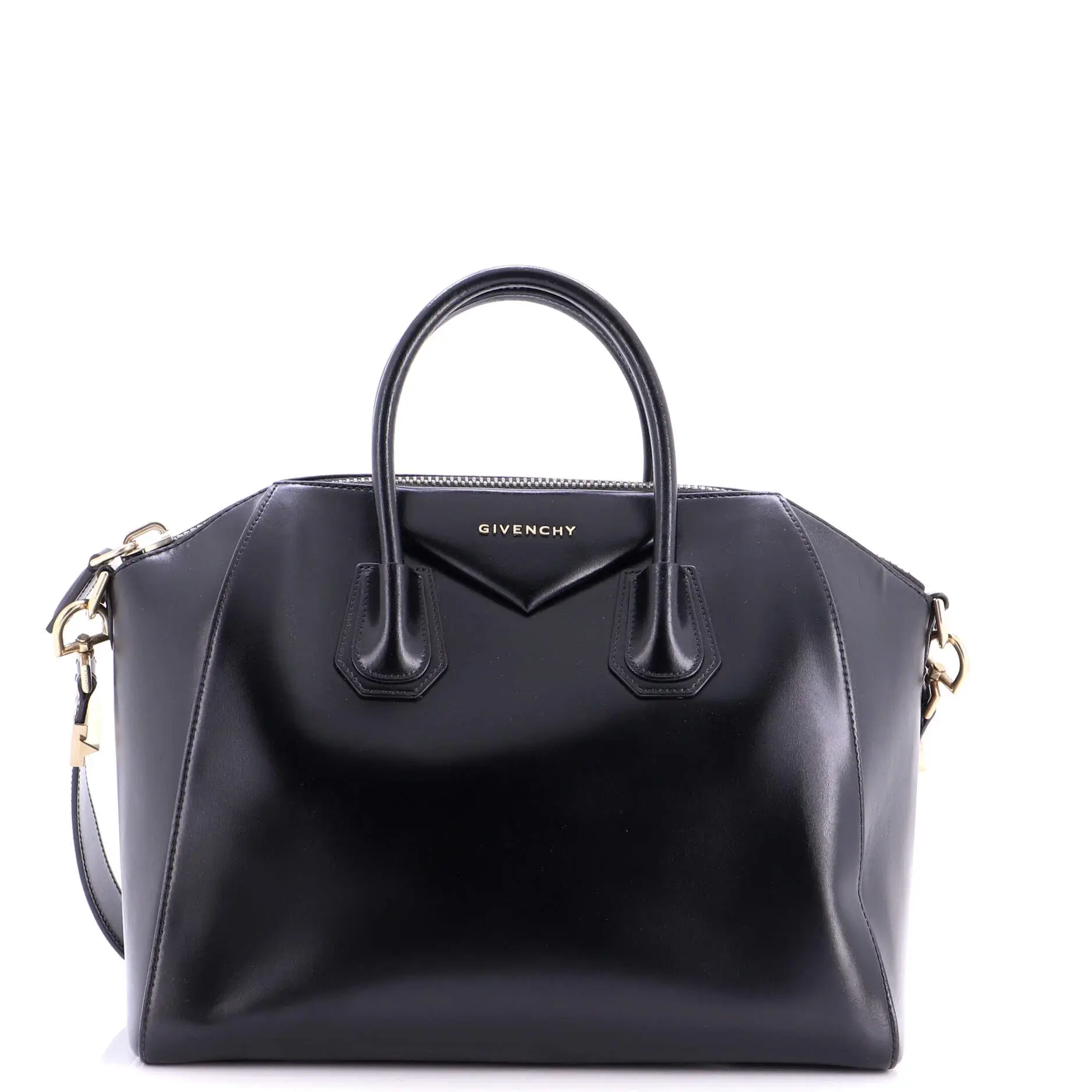 Pre-owned GIVENCHY Leather Top Handle Bags Antigona Bag Glazed Medium by Rebag
