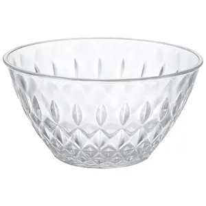 Elegant Small Crystal Cut Acrylic Serving Bowl