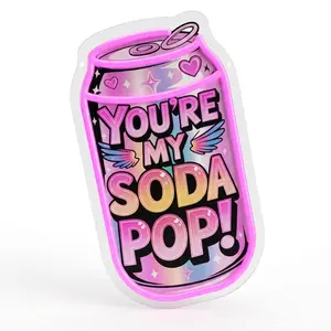 KPop Demon Hunters Neon Light Youre My Soda Pop Neon Sign Retro Dimmable Soda Can Neon Light Drink LED Signs for Bedroom Bar Game Room Home Theater Unique Gift for Lovers Couples