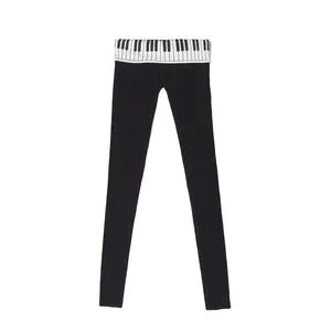 Praying Women's High Waisted Piano Key Leggings - All-Season Activewear, Athletic Skinny Pants, Unique Waistband Design, True-to-Size Fit, High Waisted Leggings