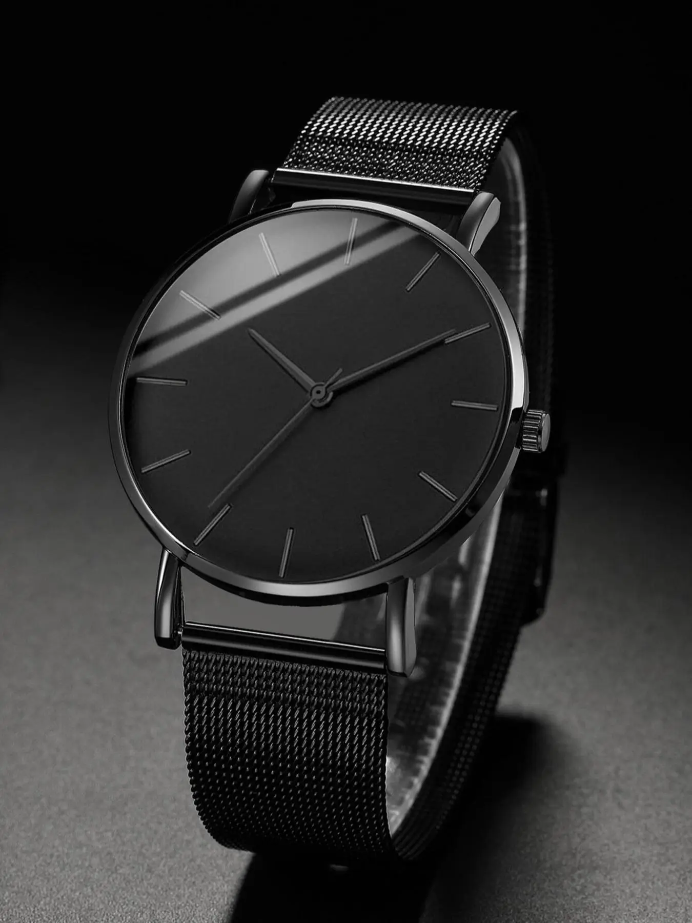 Men's Simple Plain Round Dial Analog Quartz Watch for Gift, Fashionable Casual Watch for Party, Daily Clothing Decor, Trendy All-match & Exquisite Wat