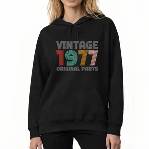49th Birthday Retro Hoodie – Vintage 1977 Sunburst Graphic Long Sleeve Sweatshirt
