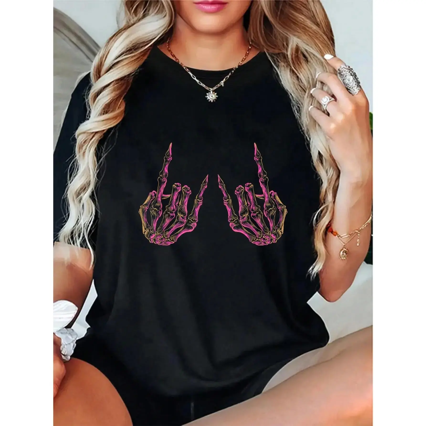 Men's Round Neck Cotton Short Sleeve Graphic T-Shirt - 2026 Trendy Rock Band Streetwear, All Seasons Sports Top for Music Fans, Music Fan Gift, Casual Wear, Crew Neck, Trendy Music Fan Gift