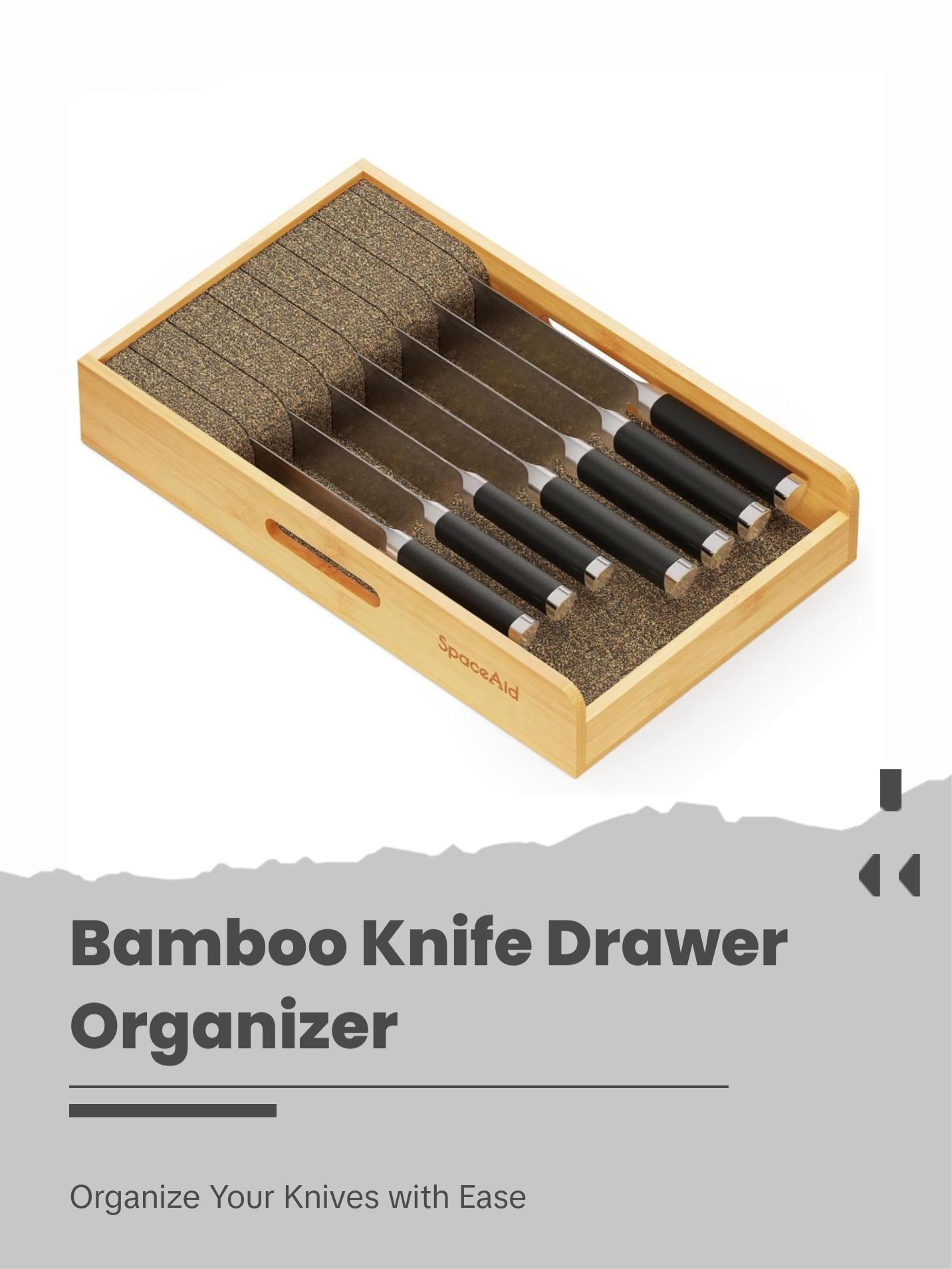 Medium Drawer Knife Block, 9"W