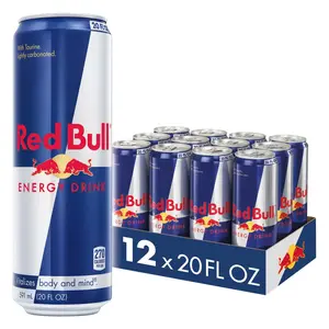 Red Bull Energy Drink, 20 fl. oz. Can, Pack of 12 Cans