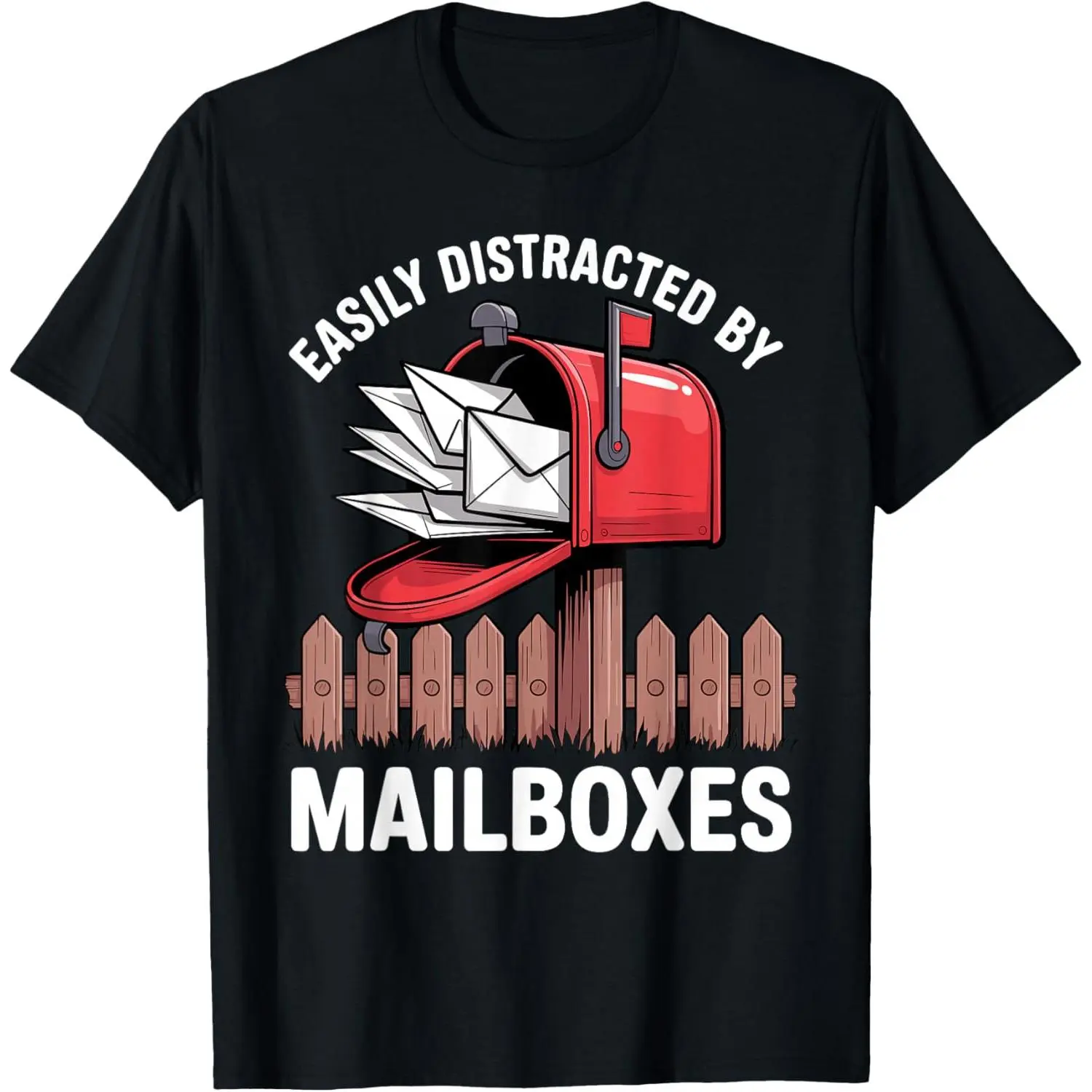 Women's Cotton Short-Sleeve Casual Graphic Streetwear T-Shirt - Funny Mailman Art for Postal Workers, Shortsleeve, Round Neck
