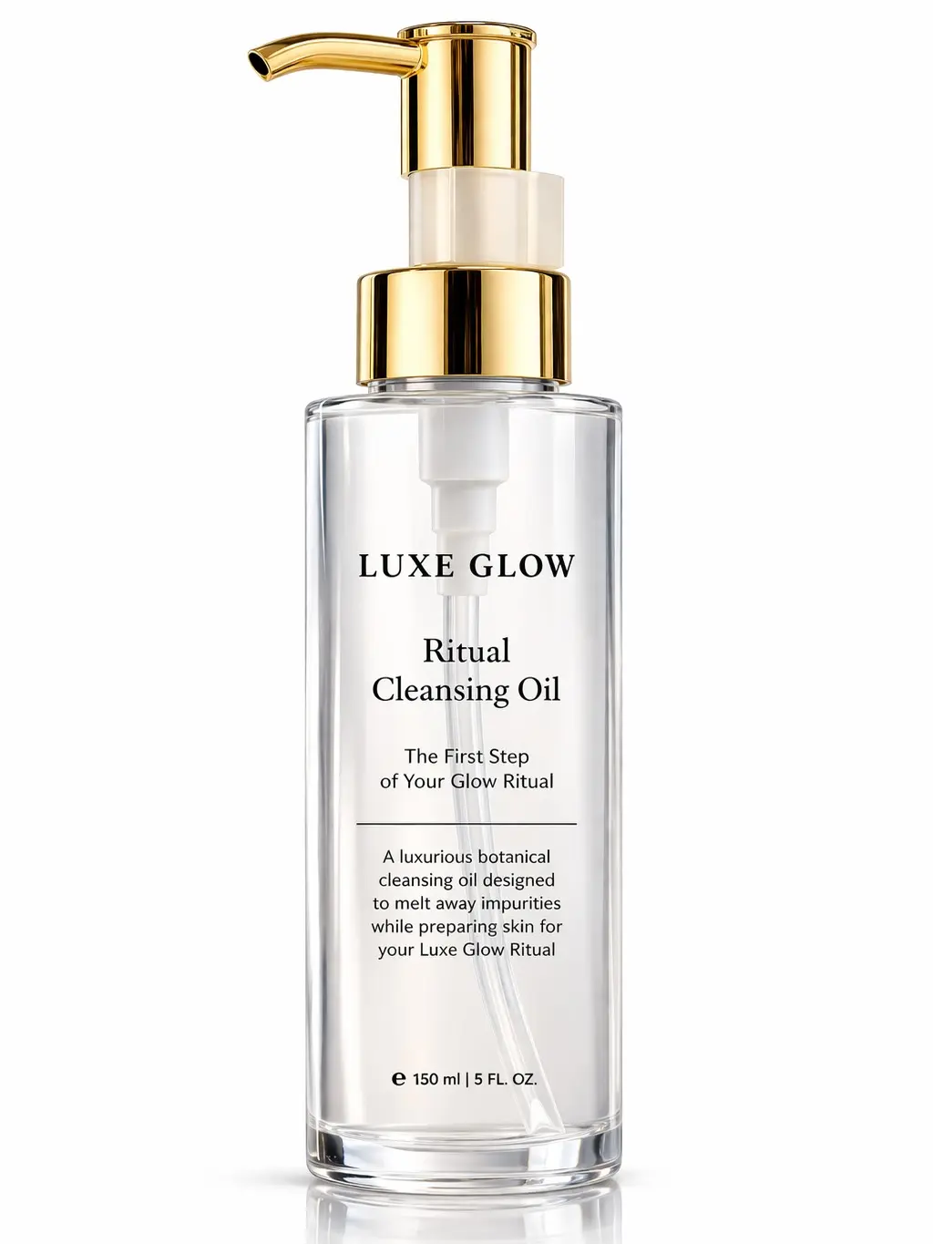 Ritual Cleansing Oil - Gentle Makeup Remover, Lightweight Facial Cleanser for Soft Balanced Skin, Ideal for Double Cleansing, SPF-Protective, 150ml