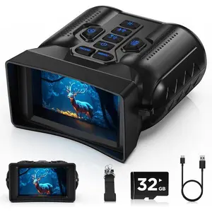 4K Night Vision Goggles for Adults – Thermal Binoculars with 10X Zoom, 9-Level Infrared, Photo & Video Recording, 32GB TF Card, Compact Design, Gift for Men Manufacturer: NightScope Vision