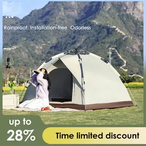 Echosmile Pop-Up Single Camping Tent 300 Kodiak Canvas Hot Tent outdoor camping tent Lightweight and Quick-Setup for Solo Outdoor Adventures and Hiking Trips 2 story tent Rainproof Waterproof