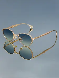 New Fashion Retro Oval Glasses for Women Men, High Quality Metal Frame, Simple Versatile Daily Casual Wear Decorative Eyewear