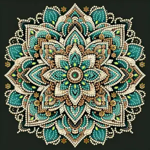 Mandala Pattern DIY Diamond Arts Colorful Painting Kit without Frame, DIY 5D Diamond Arts Colorful Painting Kit, Wall Art Decor for Home Bedroom