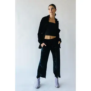 The Hannon Velvet Pants in Black