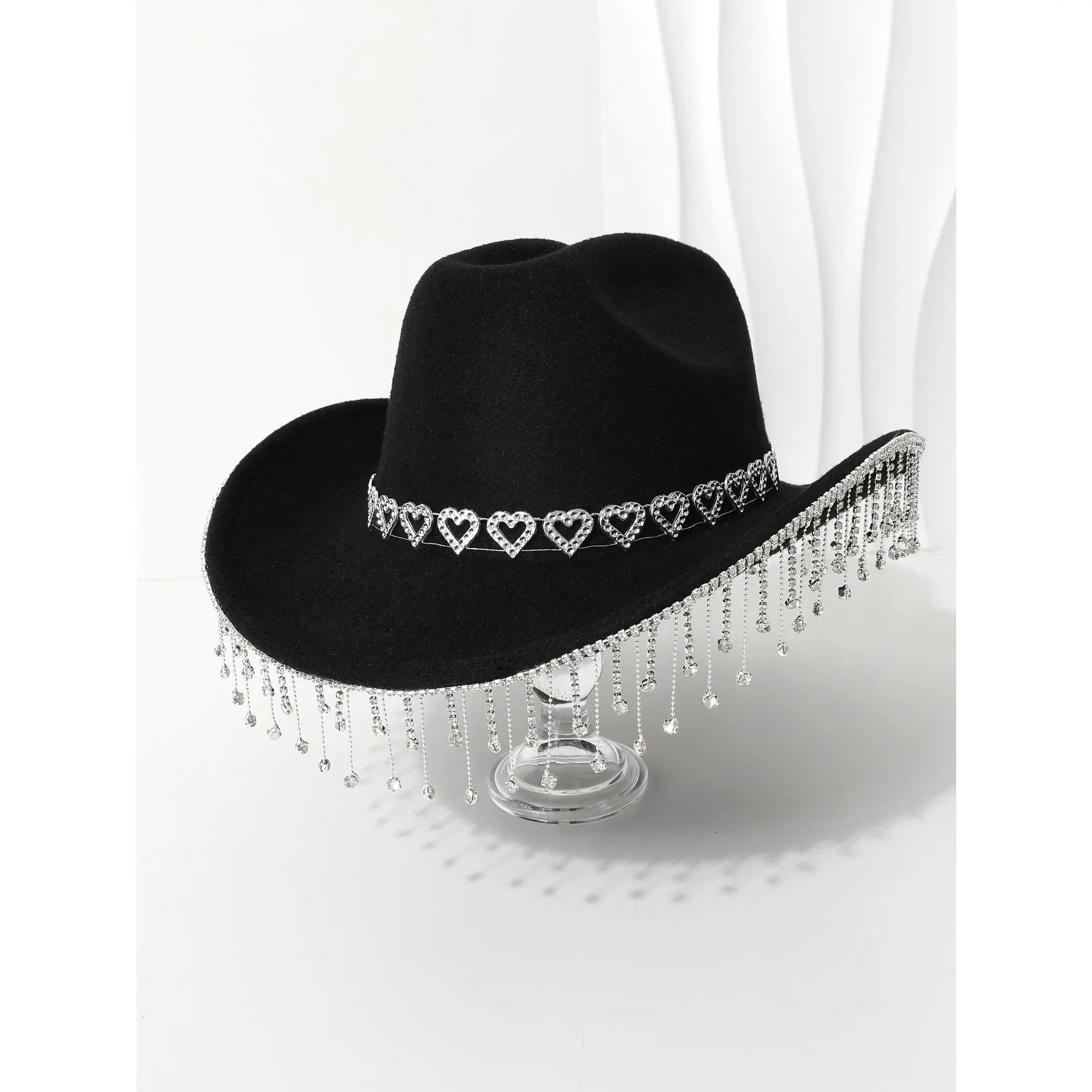 DealsForYouDays Women Hat Western Outfits Rhinestone Fringe, Suitbale Music Festival, Country Concerts