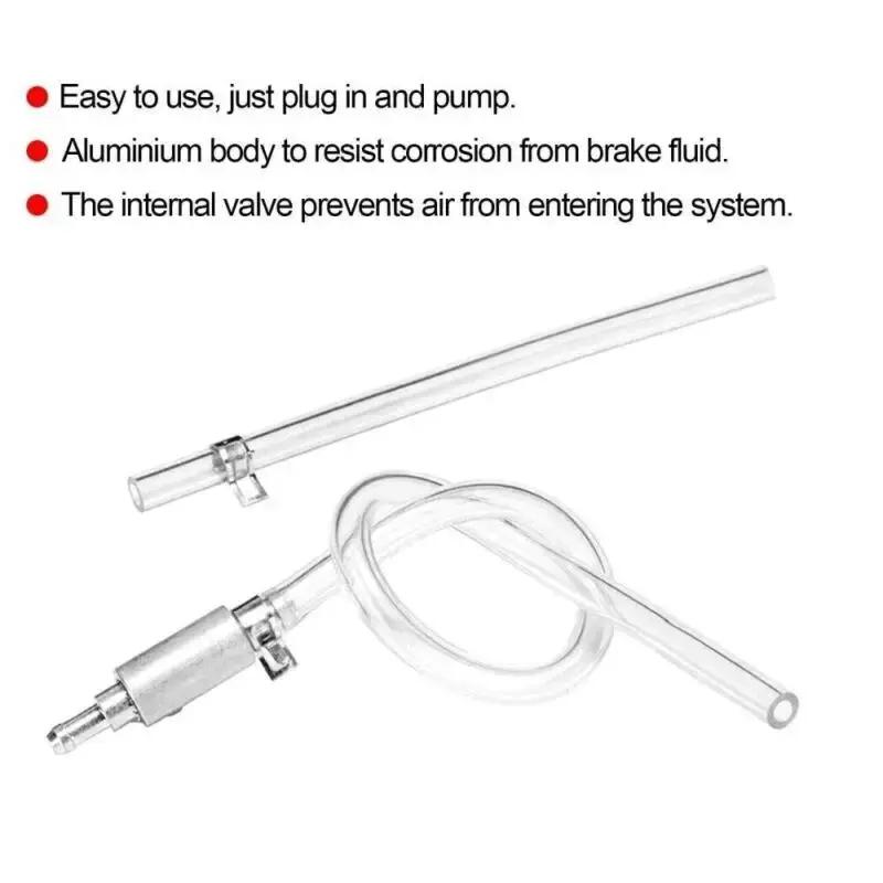 Automotive Vehicle Tool Soft Brake Bleeder Hose Kit - 4-Piece/2-Piece Corrosion-Resistant Hoses with Metal Clamps, 1-Way Valves - Durable and Practical for Car, Motorcycles Hydraulic Brake & Clutch Maintenance - Ideal for Repair Technicians