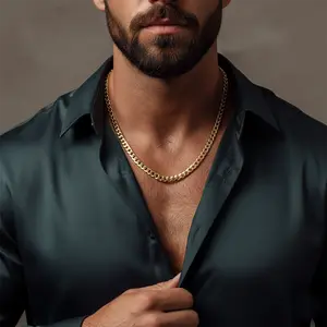 14K Real Gold-Plated Cuban, – Upgraded Craft, Faceted Cut,Tarnish-Free – 555mm (22") Length, 8mm (0.31") Width, 2mm Thick, Unisex Hip Hop Jewelry, Anti-Tarnish Finish & Brilliant Shine