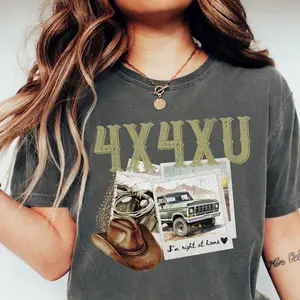 4x4xu Country music shirt women, Country Concert Outfit for Women, vintage comfort colors shirt, Western Rodeo Shirt, #LaineyWilson Shirt VKI