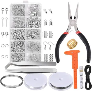 Making Supplies Kit -  Repair Tool with Accessories, Pliers, Findings, and Beading Wires for Adults and Beginners