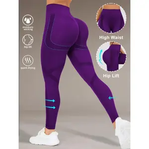 【shipping from US 】 Butt Lifting Sports Yoga Pants, High Waist Running Workout Leggings -  High Waist, Wide Waistband,  Stretchy & Breathable Fabric - For Women - Perfect for Fall & Winter Workouts - Ideal Gift for Fitness Enthusiasts