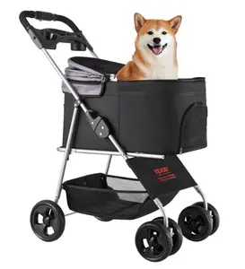 Pet Stroller/Pet Carrier - Spacious Design for Comfort & Convenience - Ideal for Outings & Trips - Versatile Use for Walks & Trips