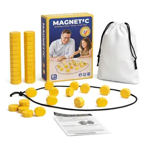 Magnetic Chess Game, 2-Player Fun Family Board Game with Rope, Portable Tabletop Strategy Game for Party, Travel & Game Night, Perfect Birthday & Holiday Gift for Boys Girls Ages 8+
