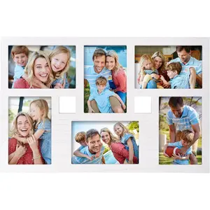 4x6 Collage Picture Frame Family Photos Display - 6 Openings Collage Picture Frame for Wall and Tabletop Display White Color Picture Frames Set Ideal for Home Decorating Family Gifts