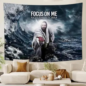1 Christian Jesus Tapestry, Bedroom Decoration Jesus Tapestry, Home and Dormitory Decoration, Bedroom Decoration