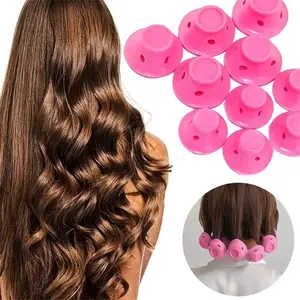 10pcs/20pcs No Heat Curler, Soft Silicone Hair Curling Wand, Sleep Lazy Wave Maker, DIY Hairstyling Tool, Salon Quality Hair Styler