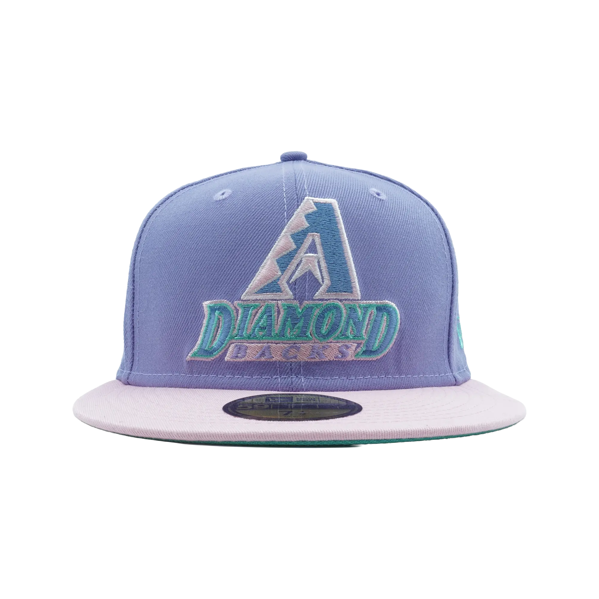 59FIFTY Arizona Diamondbacks 10th Anniversary Fitted Hat "Lavender / Pink - Brim / Sky Blue - Under Brim" NE1081