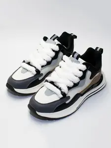 Solid Color Plush Shoelaces, Wide Shoelaces for Sneakers, Fashionable Casual Shoes Accessories for Women & Men