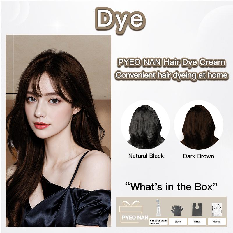 PYEONAN Unisex Professional Hair Dye Comb - Natural Plant-Based! No Bleaching, 2 in 1 Instant Magic, Grey Hair Coverage & Haircare Combined. Grey Turns to Black or Drak Brown Easily. Herbal Ingredient Hair Color, 2.8Oz./80g, Nourish and Shine