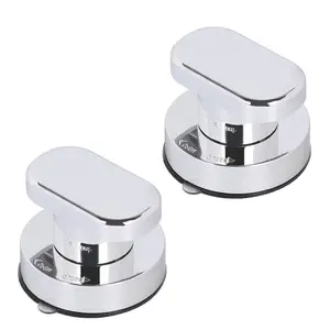 2 Pcs Strong Suction Cup Glass Mirror Door Handle Towel hook,Super Suction Vacuum Suction Cup Bathroom Sliding Door Handle Drawer for Door, Window, Cabinet, Toilet, Knob Furniture Control
