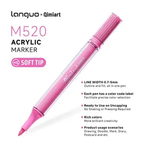 New M520 Acrylic Markers 72/126 Colors, Smooth Stroke, Even Ink Flow, Natural Layering, Art Drawing, Handmade Diary, Creative Doodling