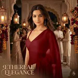 Women's Elegant Plain Pure Georgette Saree with Unstitched Blouse Piece - Lightweight Breathable Chiffon Style Traditional Indian Dress Perfect for Wedding Party Festival Celebration Fashion