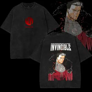 Emperor Mark - Invincible Washed T-shirt & Hoodie, Vintage Comics Wash T-Shirt TV Show Comics Washed T-shirt Heavyweight Cotton, Unisex Shirt graphic tshirt shirts men Fabric Top Oversized Streetwear Menswear Clothes Anime Merch