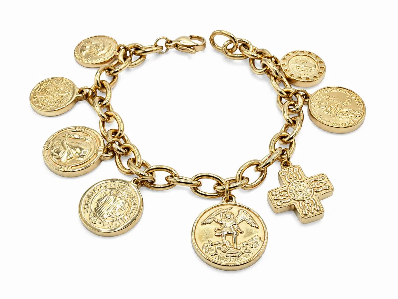 Religious Hanging Coin Bracelet