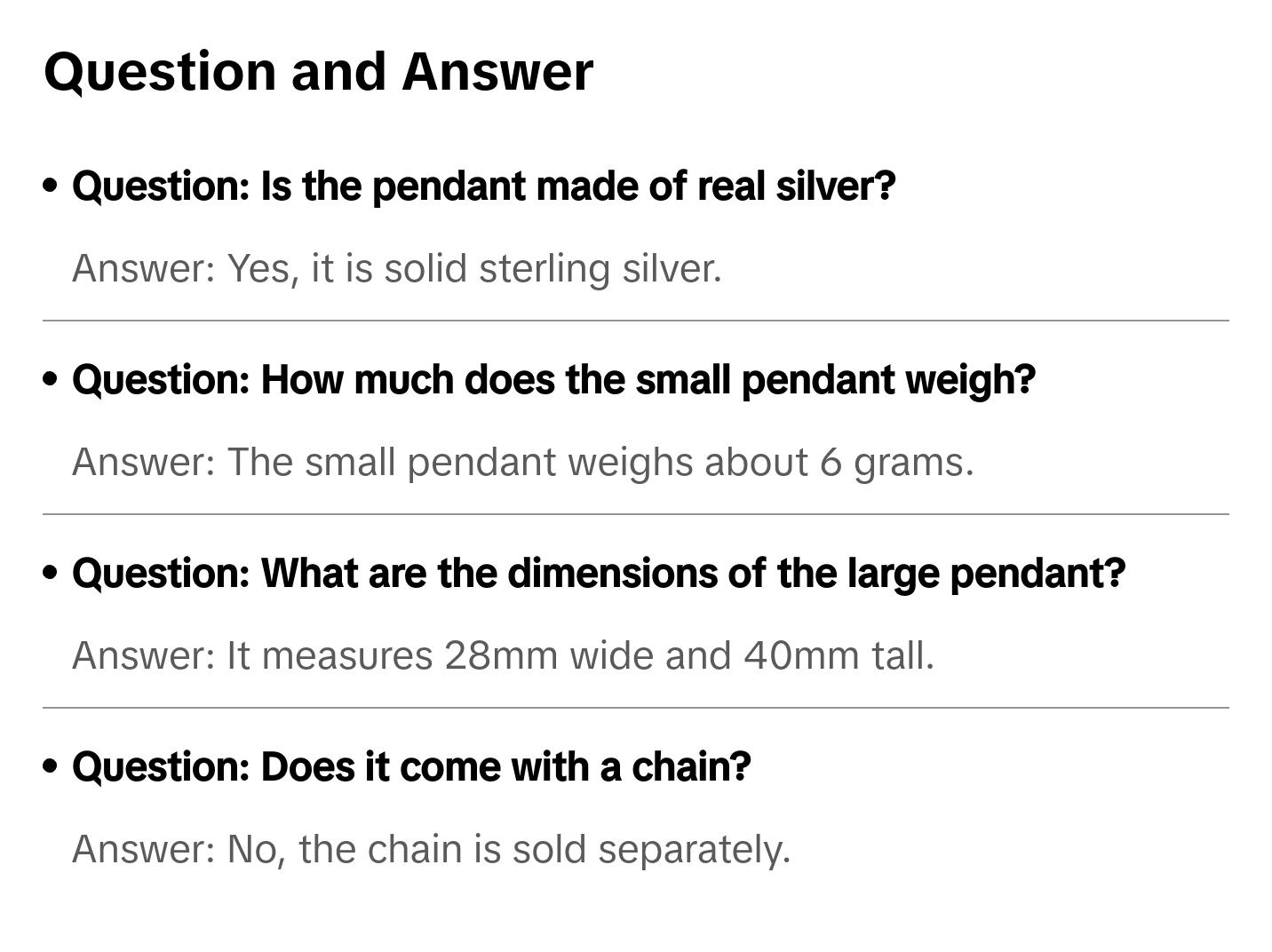 Courage, Silver Cross Pendant