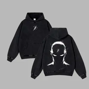 The Flash DCU Double Printed Oversize Heavyweight Acid Washed Tee TV Series Graphic Top Cotton Streetwear T-Shirt boys merch Men's Regular Fit Floral Print Tee washed streetwear