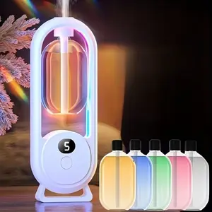 24 Hours Cycle Smart Aroma Diffuser, 1 Set Rechargeable Automatic Timing Essential Oil Mist Diffuser, Household Appliances for Home Bathroom