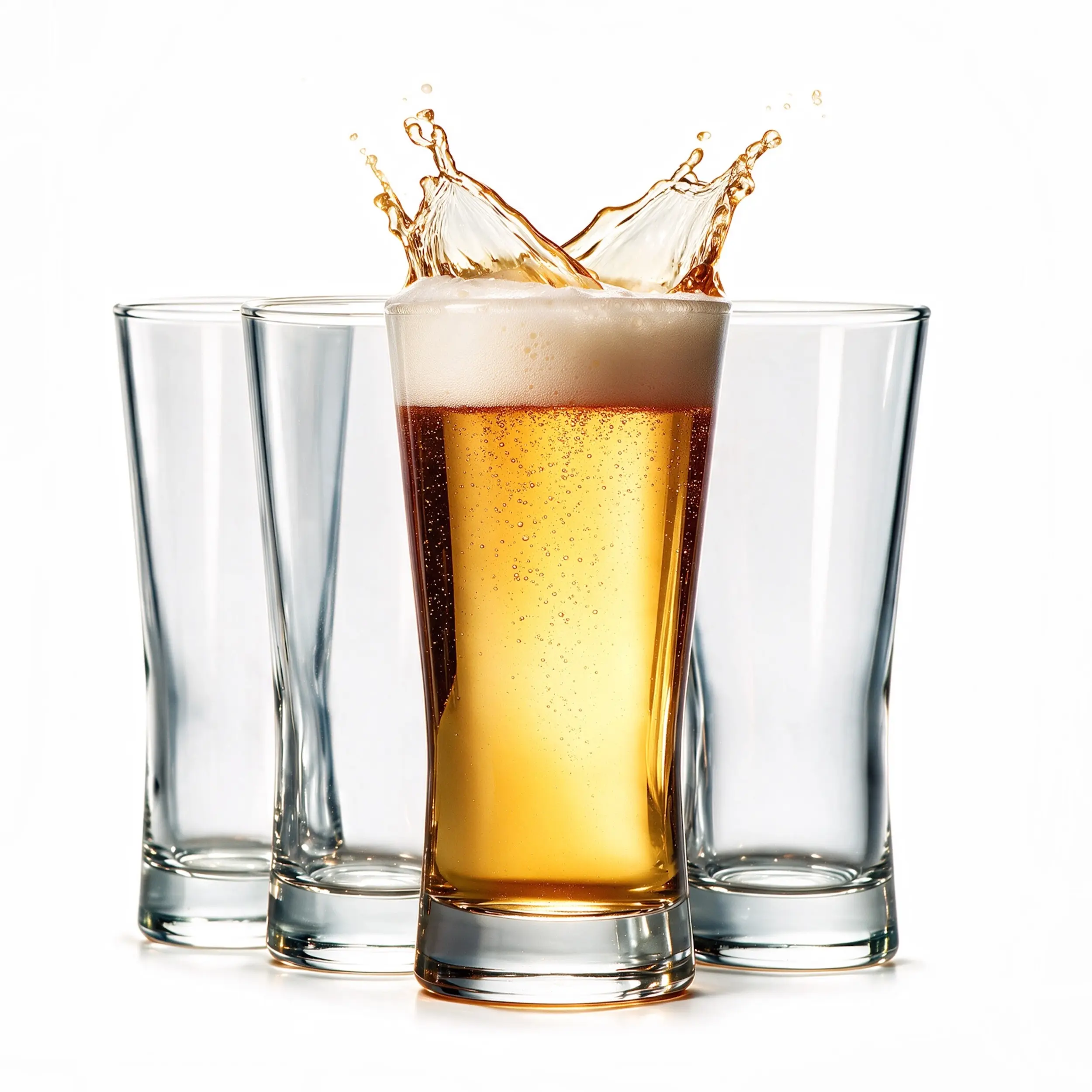 KSESTOR 7oz Thick Glass Beer Flight Tasting Glasses Set of 4 - Durable Mini Pub Cups for Sampler Trays, Flight Boards