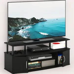 Large Entertainment Stand for TV Up to 55 Inch, Blackwood