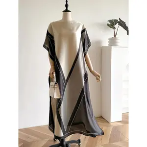 Women's Random Colorblock Print Cape Shawl, Casual Large Size Long Sleeve Shawl for Beach Vacation, Fashion Accessories for Women, Swimwear Cover Up, Beach Cover Up, Swimsuit Cover Up, Swimwear Coverups