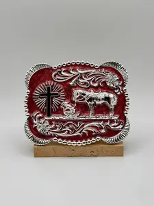 Buckle-Brown Cowboy Praying