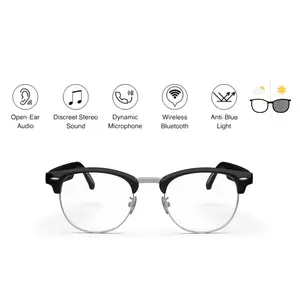 Lensly Bluetooth Auto Color Change Smart Glasses with Magnetic Metal Photochromic Lenses Wireless Audio Dust-Resistant Mesh Lightweight Aesthetic Wearable