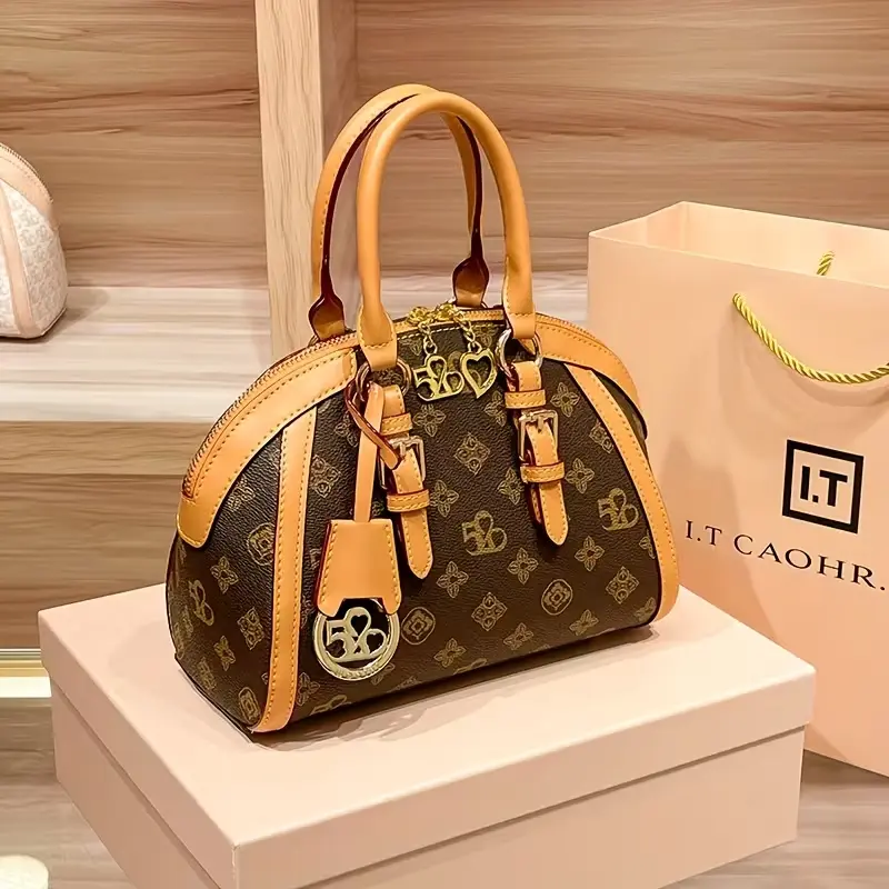 New Arrival: Women's Light Luxury Monogram Bag — Premium, Stylish Shoulder, Crossbody, and Handbag (Shell-Style Mini Bag)