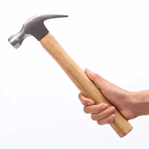 1pc 13" Wood Handle Claw Hammer, high-carbon steel construction with wooden handle, comfortable and durable. Ideal for home renovation, emergency escape, auto repair, household installations, carpentry, blacksmithing, and mechanical maintenance.
