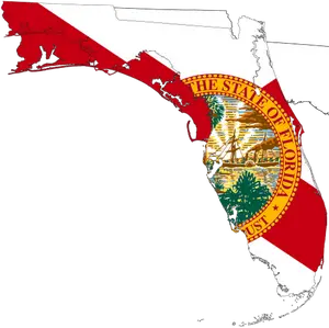 Florida Flag Map Glossy Poster Picture Photo State Miami Gators Orlando Conversationprints