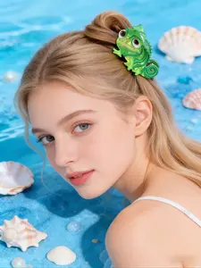 Women's Animal Element Hair Clip, Cute Chameleon Lizard Design, Elegant Dopaamine Accessory, Suitable for Daily, Ponytail Claw Clip