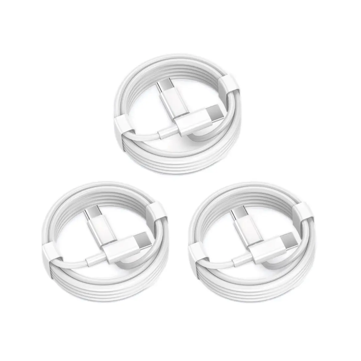 Set of 3 : USB-C to USB-C Charging Durable Cable Smartphone Electronic Cellphone Devices  Charger Mobile Phone
